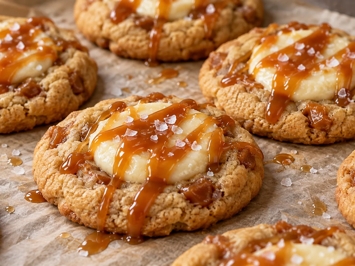 Salted Caramel Cheesecake Cookies Recipe