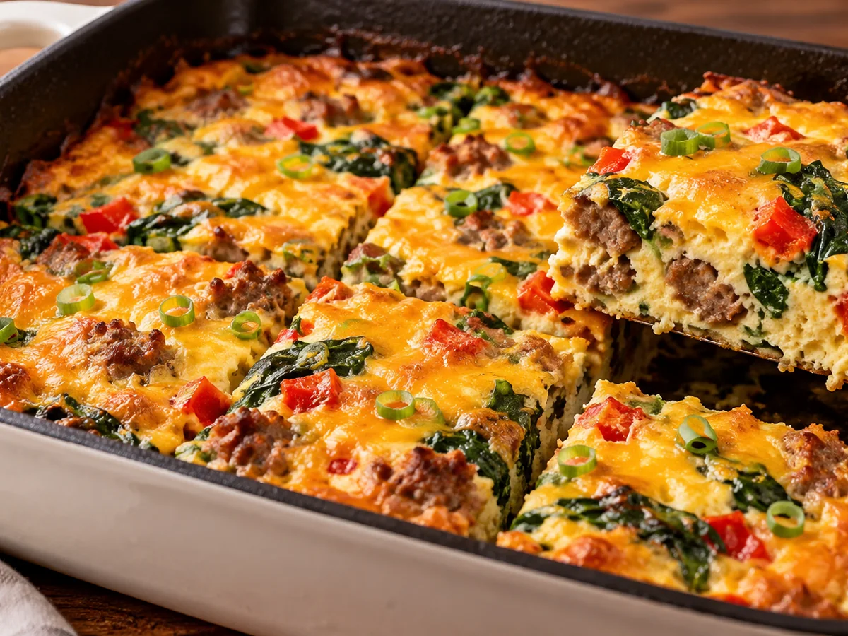 Sausage Egg Keto Breakfast Casserole